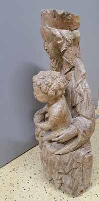26959176f - Bildschnitzerei, Thronende Muttergottes, rheinländisch, 15./16.Jh., Holz, ...