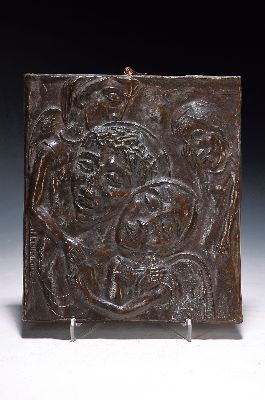 Image 26959181 - Otto Coester, 1902 Rödinghausen-1990 Wilhelmsdorf, Bronzerelief "Pieta", ...