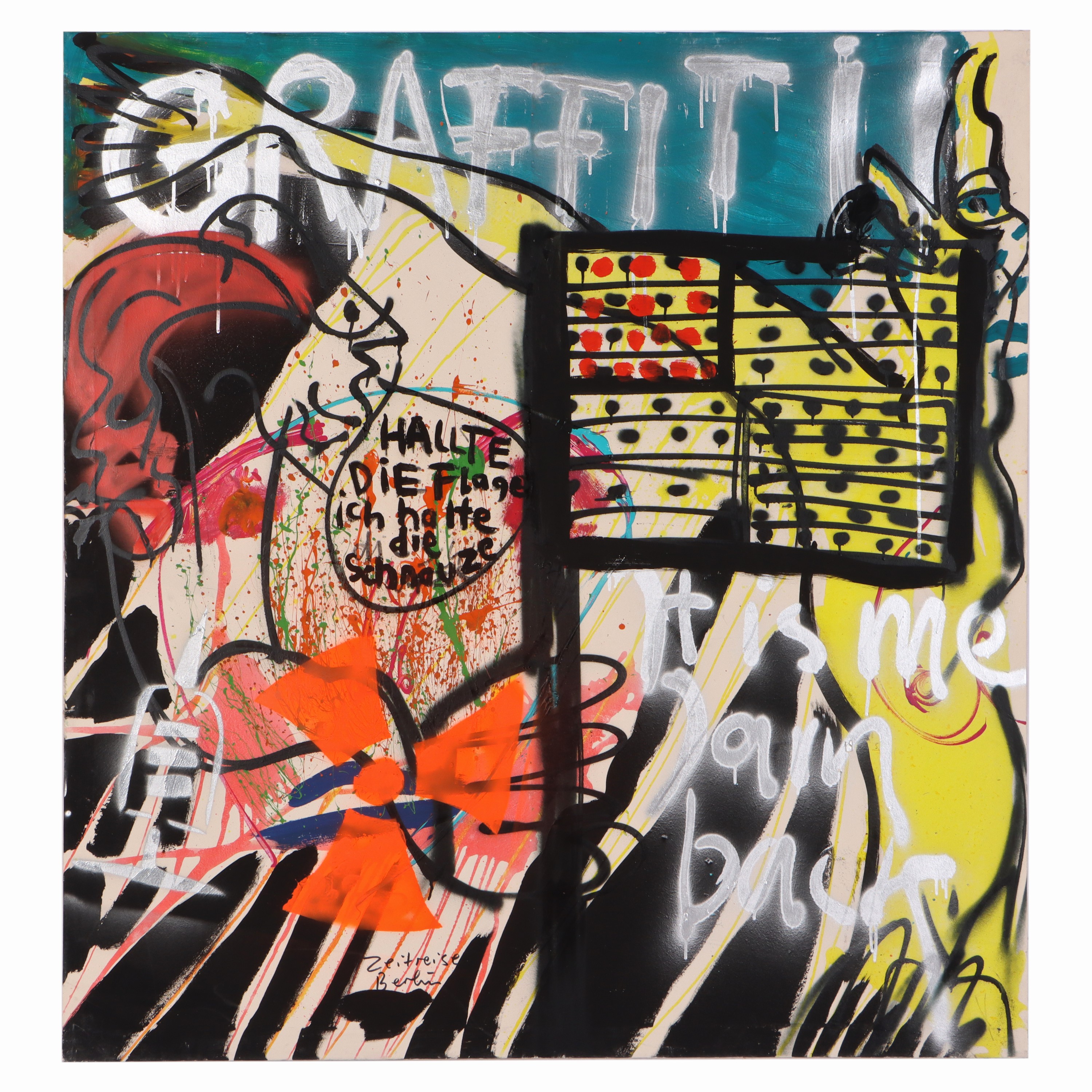 Image 26959452 - Peter Robert Keil, Titel: ´Graffiti´, ca. 160x150 cm, Öl/Acryl Mischtechnik auf ...