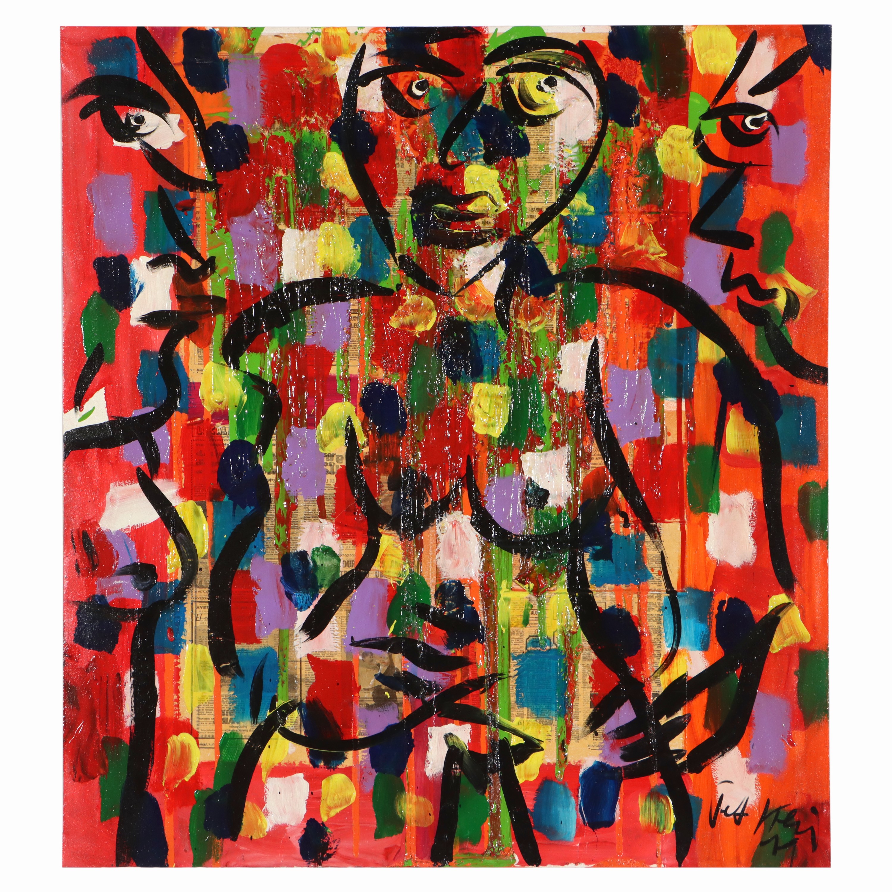 Image 26959495 - Peter Robert Keil, 2011, ohne Titel, ca. 109x100 cm, signiert u. datiert, Öl/Acryl ...