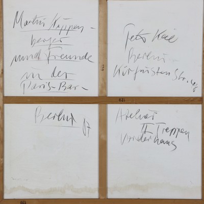 26959442a - Peter Robert Keil, 1987, Titel: ´Paris Bar 87´, ca. 120x120 cm, signiert u. datiert, ...
