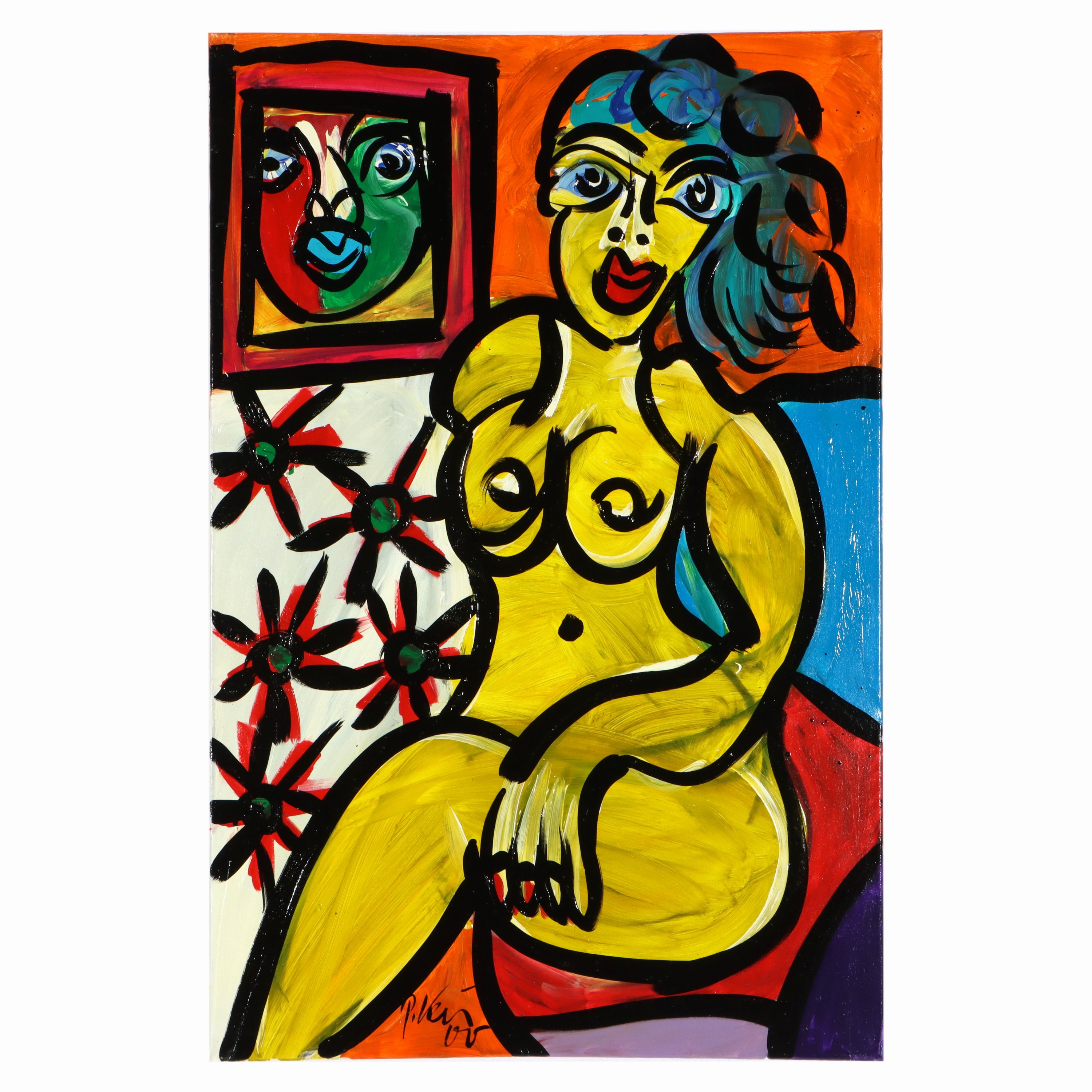 Image 26959522 - Peter Robert Keil, 2000, ohne Titel, ca. 115x75 cm, signiert u. datiert, Öl/Acryl ...