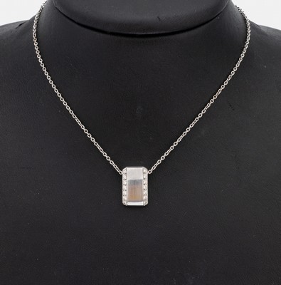 Image 14 kt Gold Brillant-Anhänger, WG 585/000, 14 Brillanten zus. ca. 0.17 ct ...
