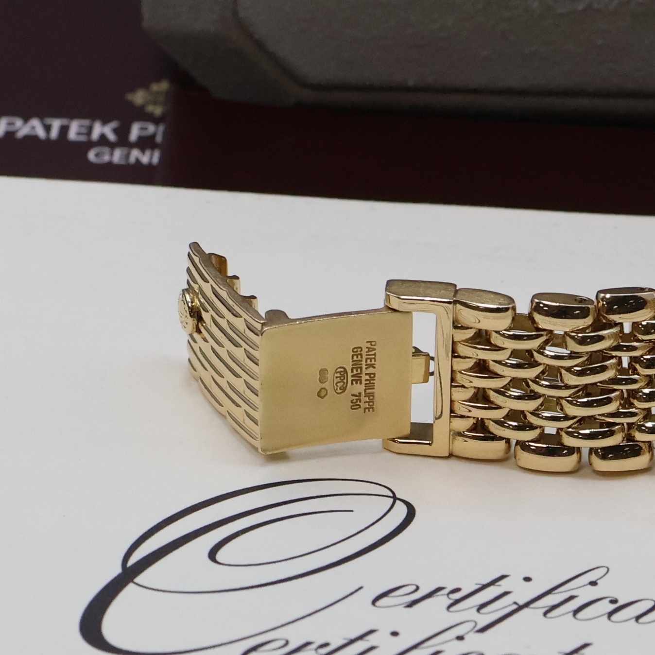 Detail c: PATEK PHILIPPE Herrenarmbanduhr Ellipse d´Or in GG 750/000 Referenz 3738/122, Schweiz verk. lt. beil. Zertifikat 08/2001, Automatik, orig. ...