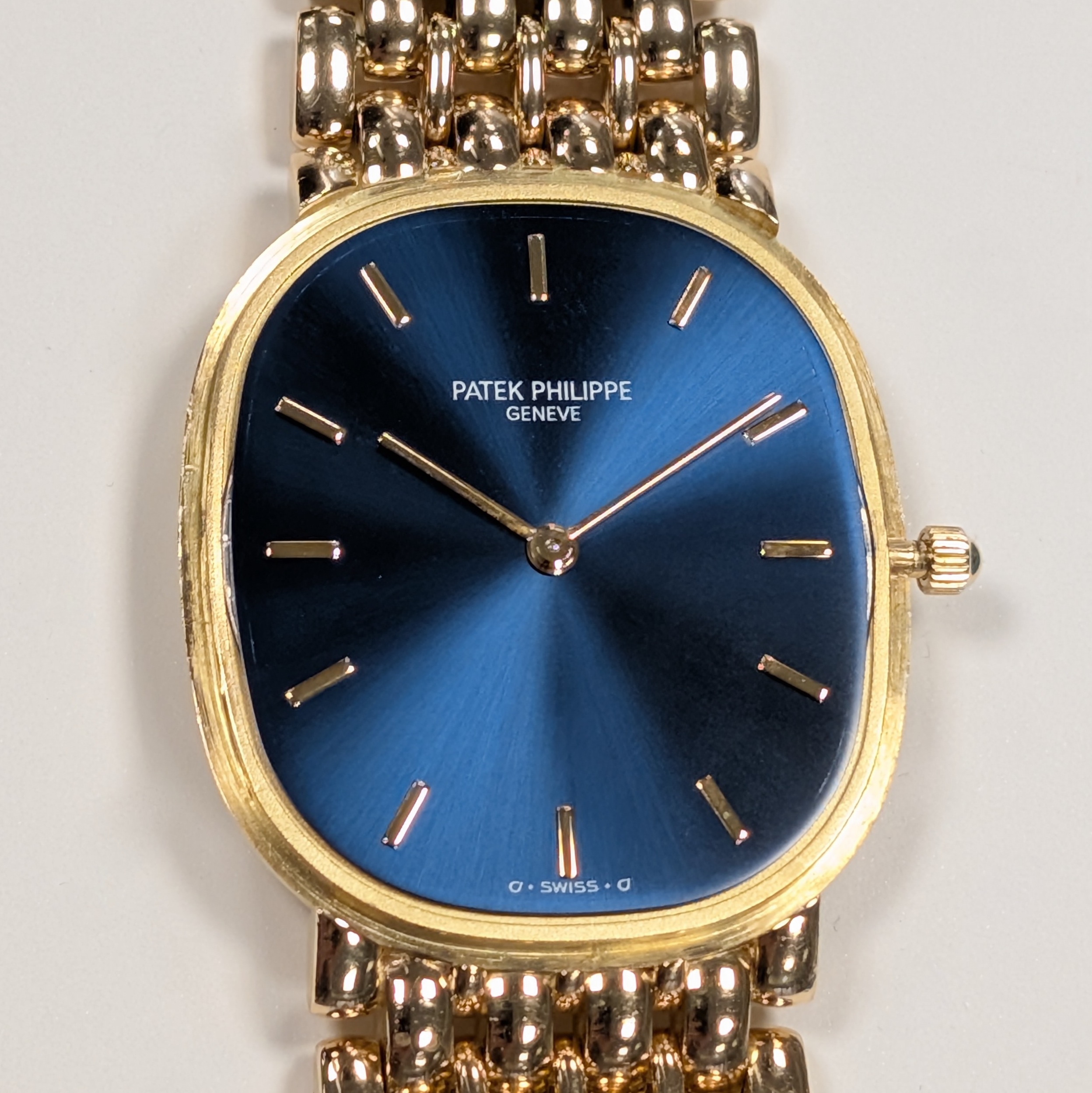 Detail f: PATEK PHILIPPE Herrenarmbanduhr Ellipse d´Or in GG 750/000 Referenz 3738/122, Schweiz verk. lt. beil. Zertifikat 08/2001, Automatik, orig. ...