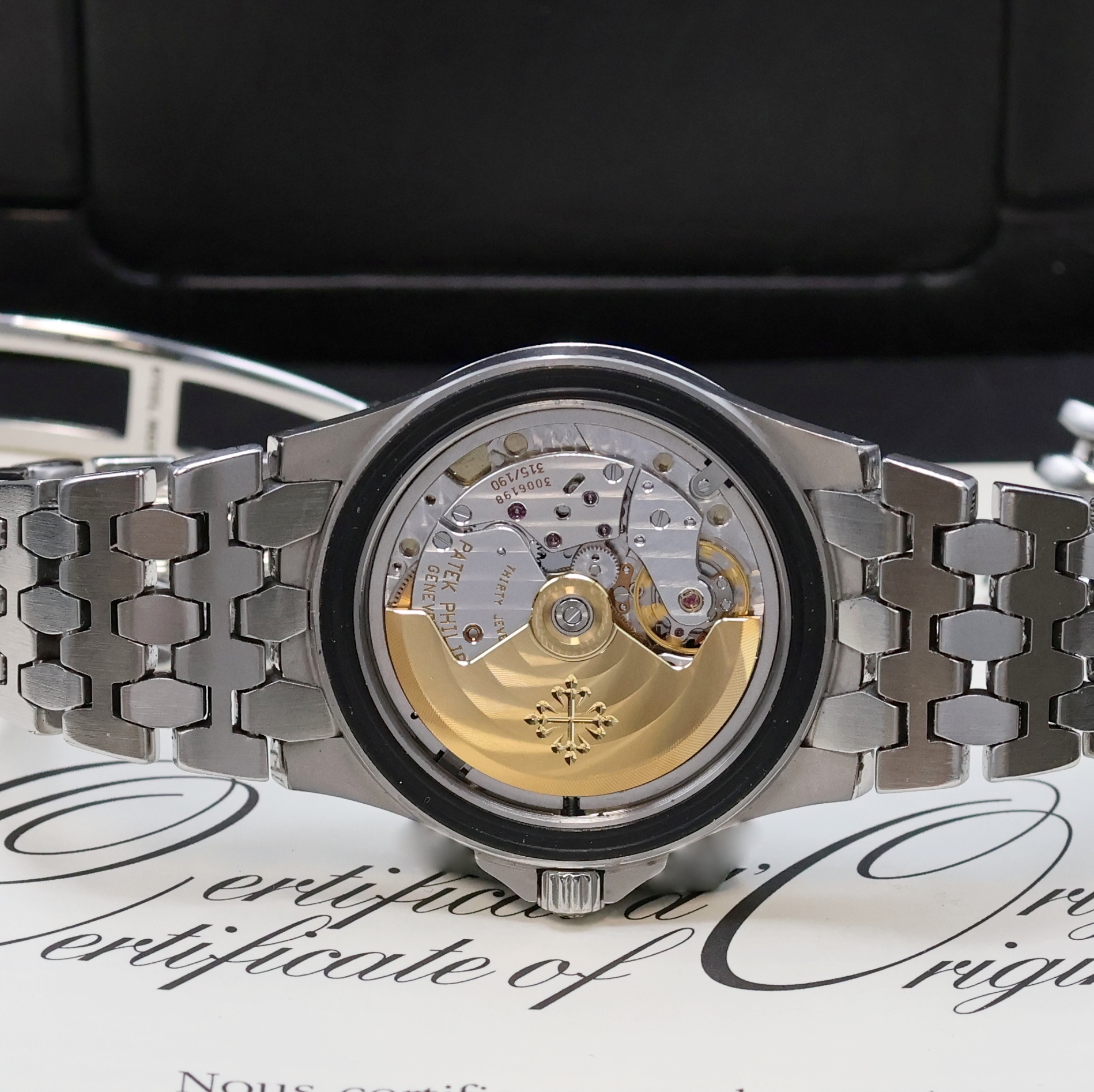 Detail g: PATEK PHILIPPE Herrenarmbanduhr Neptune Referenz 5080/1A-001, Schweiz verk. lt. beil. Pap. 07/2003, Automatik, Edelstahlgeh. inkl. orig. Gliederband ...