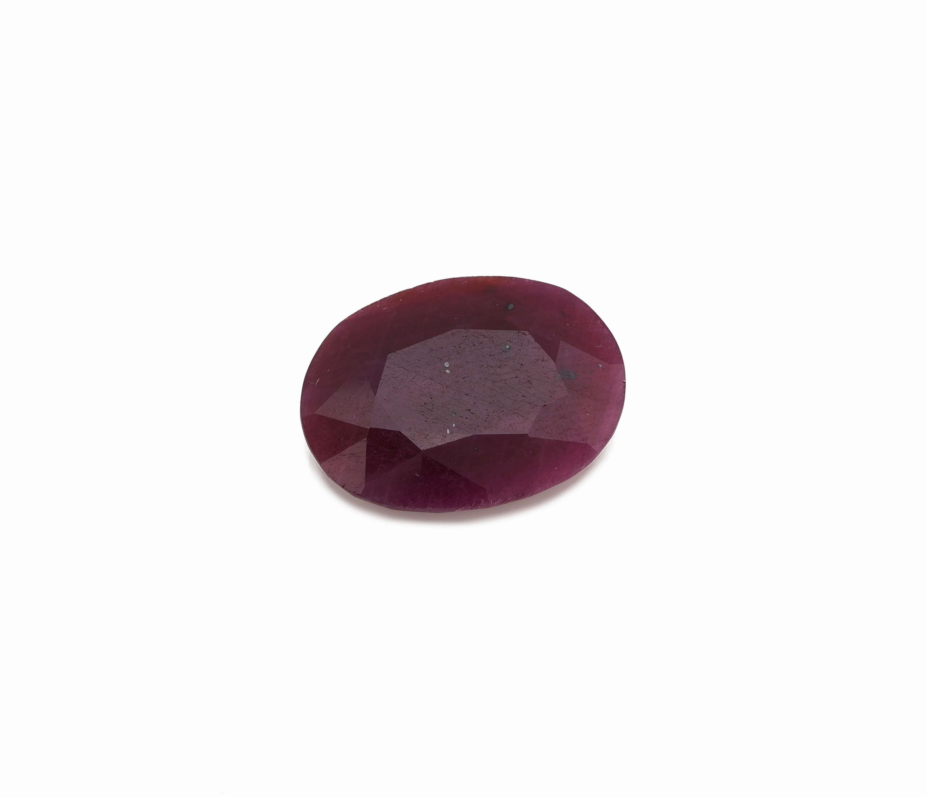 Loser ovalfacett. Rubin ca. 24.7 ct (beh.)