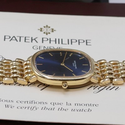 26960010d - PATEK PHILIPPE Herrenarmbanduhr Ellipse d´Or in GG 750/000 Referenz 3738/122, ...