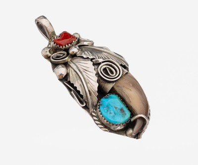 Image Anhänger Navajo-Schmuck, Sterling Silber, plastisch ausgearbeitet mit ...