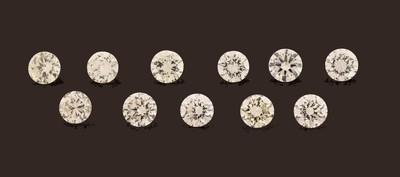 Image Lot 11 lose Brillanten zus. ca. 2.90 ct Getönt-light Yellow/si-p Schätzpreis: ...