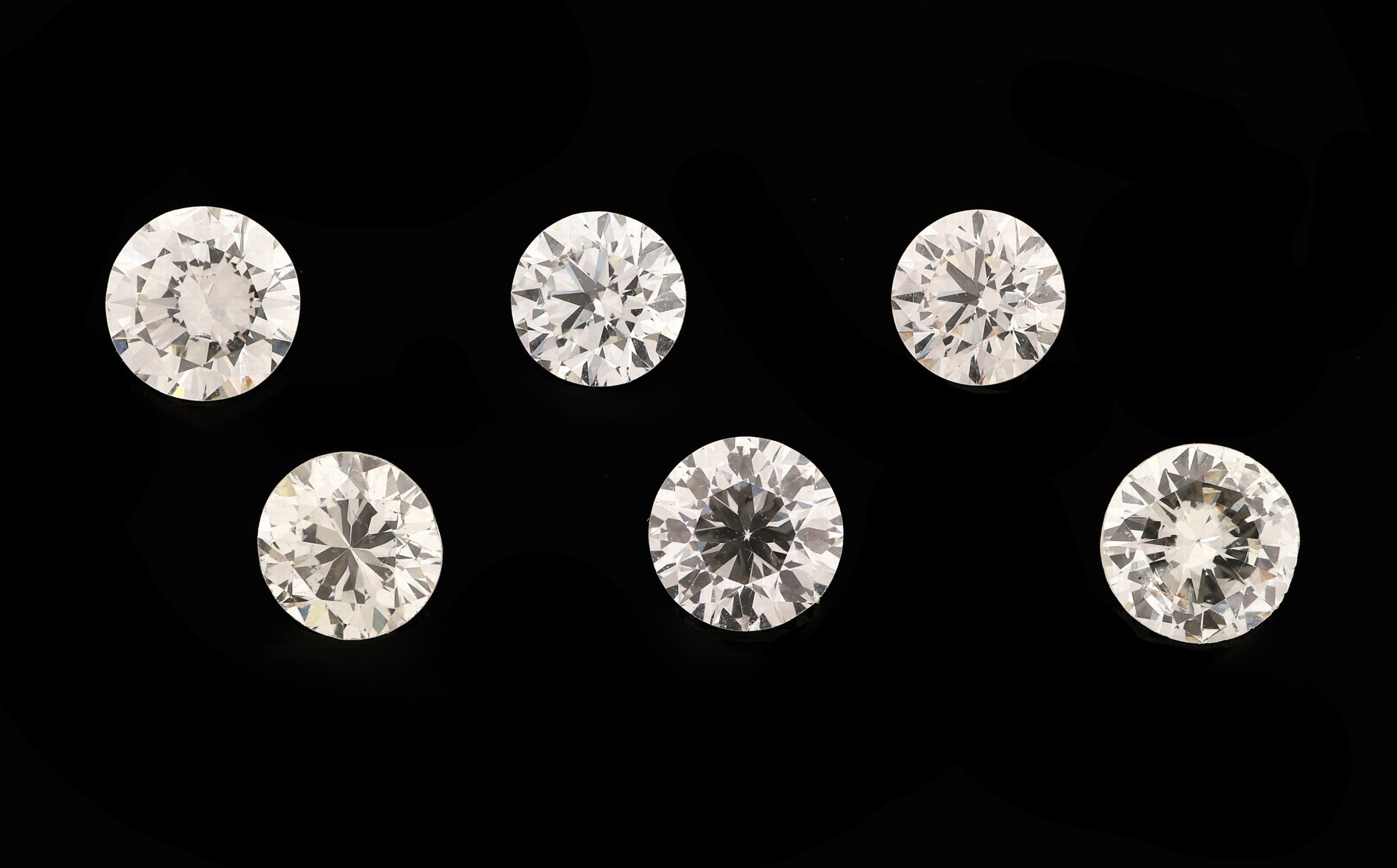 Image 26960514 - Lot 6 lose Brillanten, zus. ca. 1.91 ct get. Weiß-Yellow/si Schätzpreis: 3400, - EUR