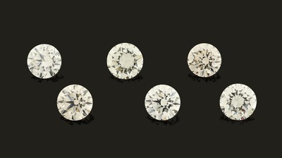 Image Lot 6 lose Brillanten zus. ca. 1.92 ct Weiß- get.Weiß/si Schätzpreis: ...