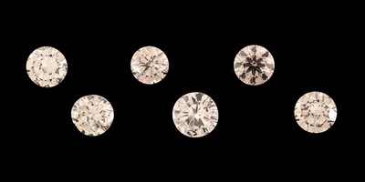 Image Lot 6 lose Brillanten, zus. ca. 1.92 ct Weiß- get.Weiß/si-p Schätzpreis: ...