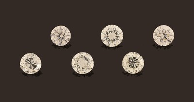 Image Lot 6 lose Brillanten zus. ca. 1.93 ct l.Yellow-Yellow/si-p Schätzpreis: 2900, - EUR