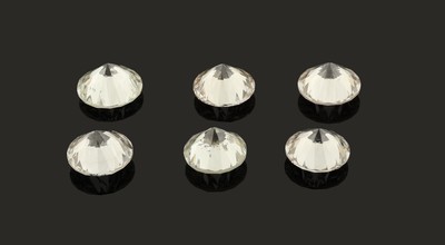 26960513a - Lot 6 lose Brillanten, zus. ca. 2.07 ct get. Weiß-Yellow/si Schätzpreis: 3400, ...