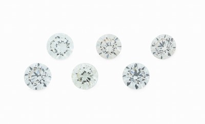 26960513b - Lot 6 lose Brillanten, zus. ca. 2.07 ct get. Weiß-Yellow/si Schätzpreis: 3400, ...