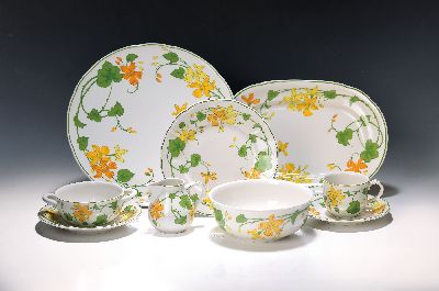Image Kaffee- und Speiseservice, Villeroy & Boch, Dekor Geranium, 16 flache Teller (einer ...