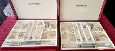 26960552a - Umfangreiches Tafelbesteck, Robbe & Berking, Silberbesteck, "Spaten", ...