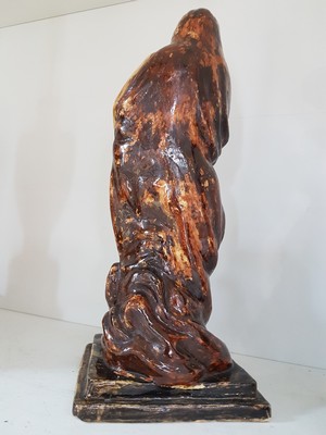 26960618d - Keramikfigur/Heiligenfigur, Fayence, wohl 30er Jahre, Mutter Gottes mit Jesuskind, in ...