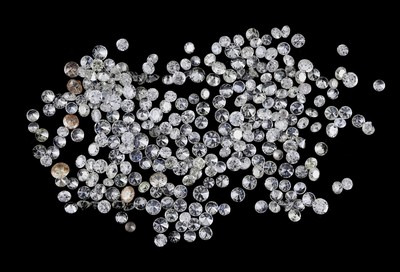 Image Lot lose Brillanten zus. ca. 10.73 ct Weiß- get.Weiß-light Brown-light Yellow/p, ...