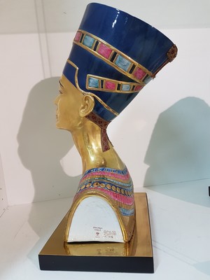 26960703h - Büste der Nofretete, Capodimonte, Entwurf Edoardo Tasca, 1980, Porzellan, ...