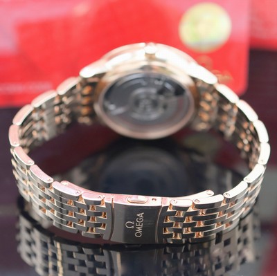 26960716b - OMEGA De Ville Prestige Damenarmbanduhr in Sedna Gold 750/000 mit Diamanten Referenz ...