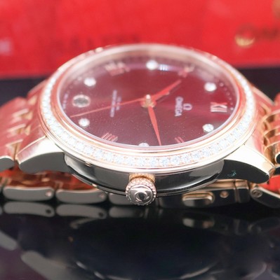 26960716c - OMEGA De Ville Prestige Damenarmbanduhr in Sedna Gold 750/000 mit Diamanten Referenz ...