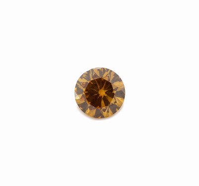 Image Loose brilliant , 0.32 ct nat. fancy deep orangy brownish yellow/si1, with GemReport ...