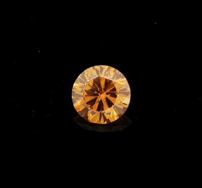 26960729b - Loser Brillant, 0.32 ct nat. fancy deep orangybrownish yellow/si1, mit GemReport ...