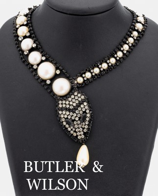 Image BUTLER & WILSON Collier USA um 1980, Metall geschwärzt, ...