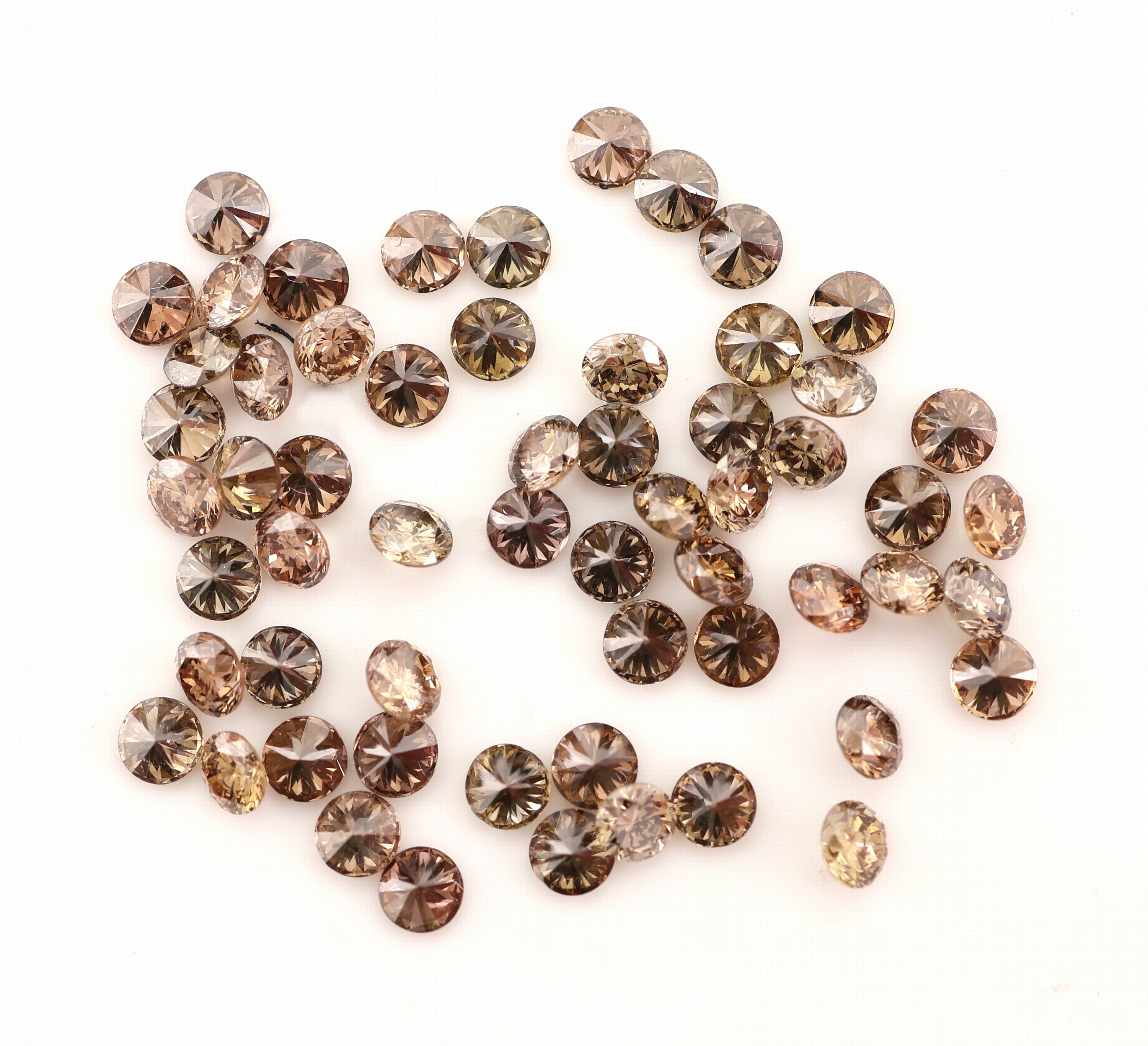 Detail a: Lot lose Brillanten, zus. ca. 2.25 ct natural Brown/p