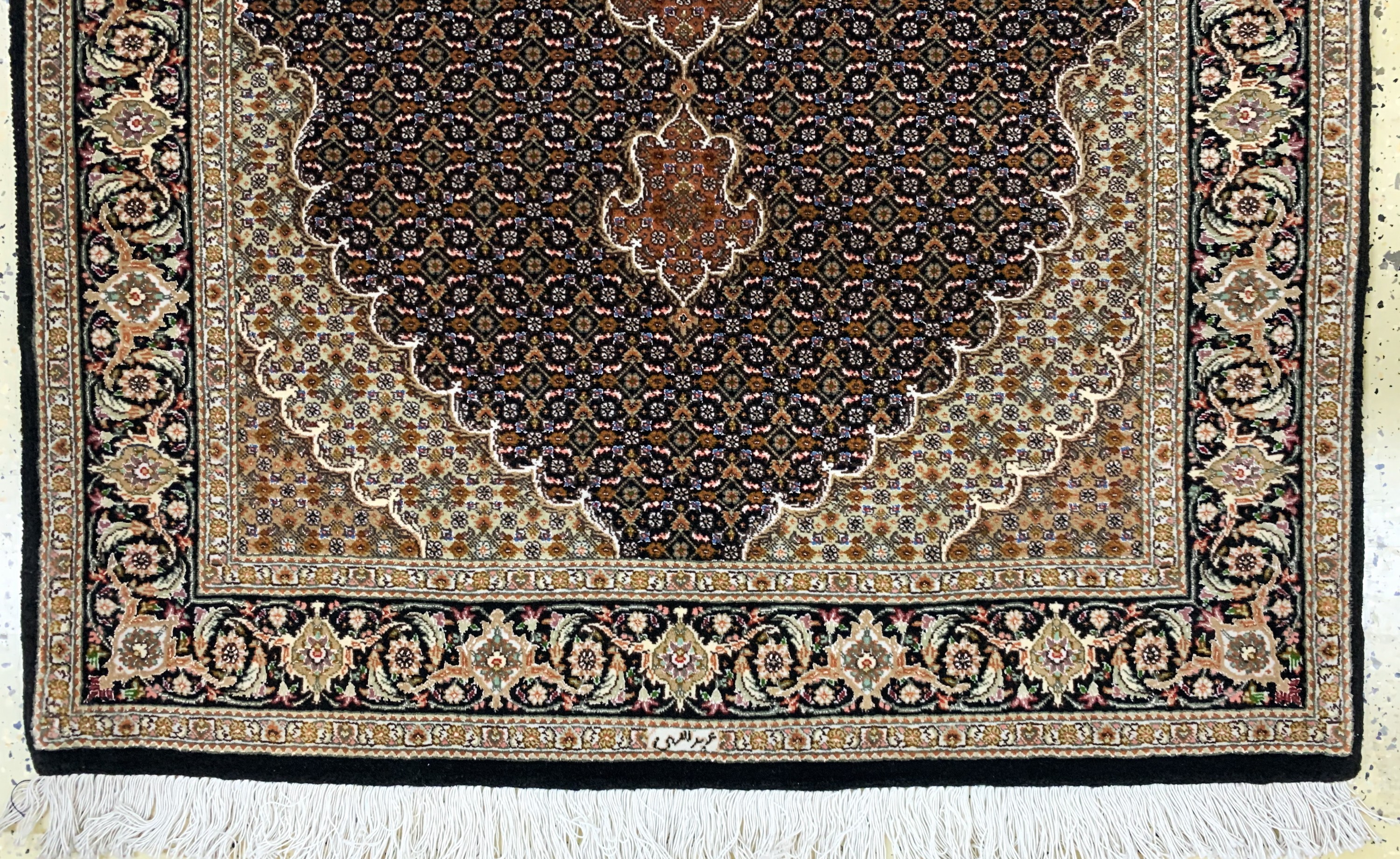 Detail c: Täbriz fein(50 Raj), Persien, Ende 20.Jhd, Korkwolle mit Seide, ca. 162 x 108 cm, ca. 500.000 Kn/qm, EHZ: 1-2