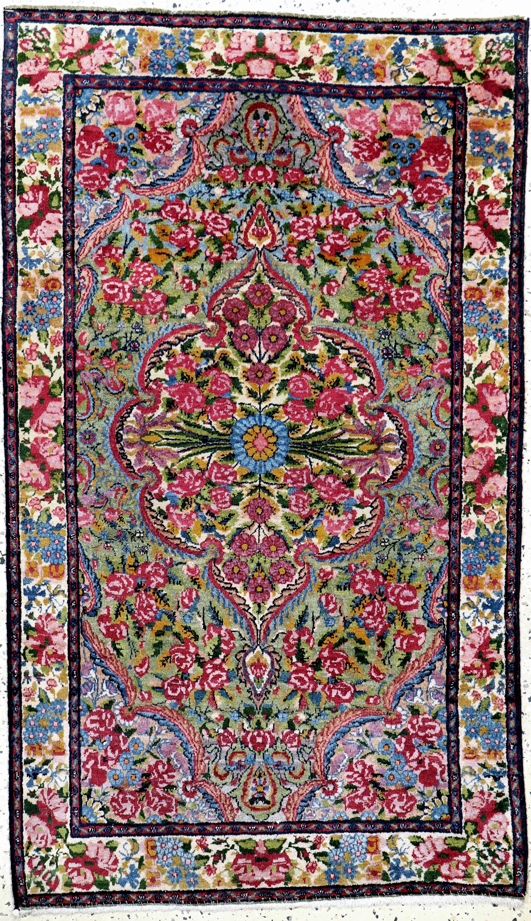 Kerman Lawar, Persien, Anfang 20.Jhd, Wolleauf Baumwolle, ca. 151 x 85 cm, EHZ: 2-3