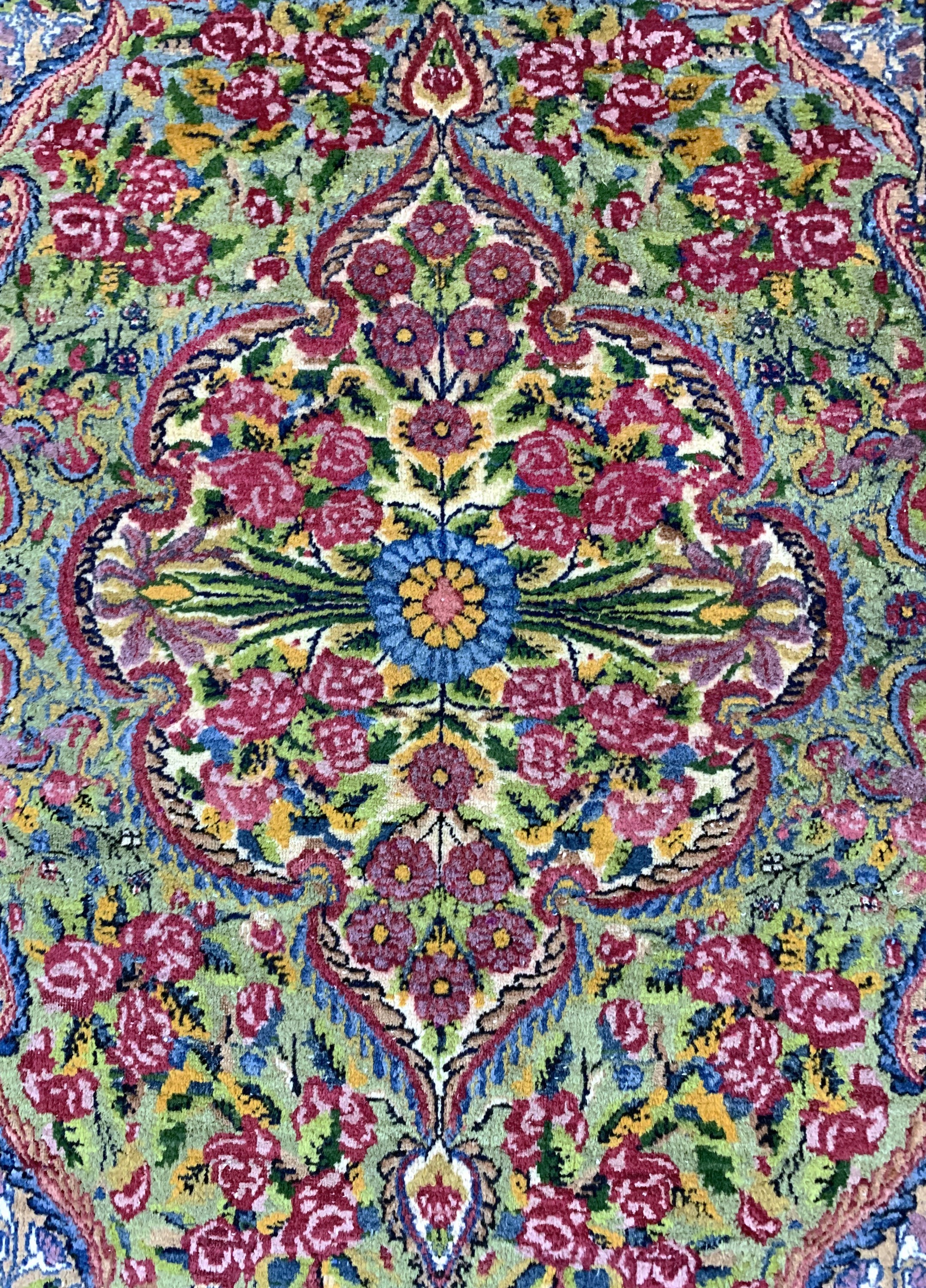 Detail b: Kerman Lawar, Persien, Anfang 20.Jhd, Wolleauf Baumwolle, ca. 151 x 85 cm, EHZ: 2-3