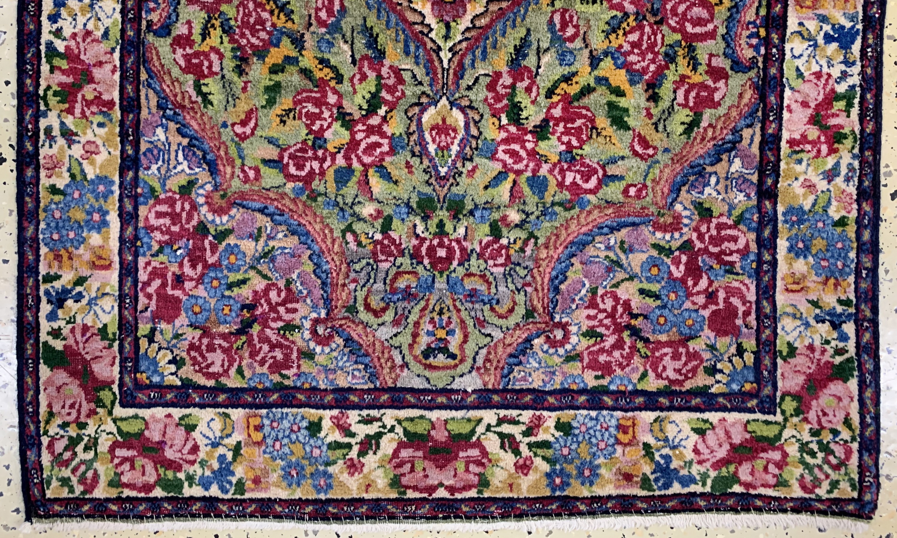 Detail c: Kerman Lawar, Persien, Anfang 20.Jhd, Wolleauf Baumwolle, ca. 151 x 85 cm, EHZ: 2-3
