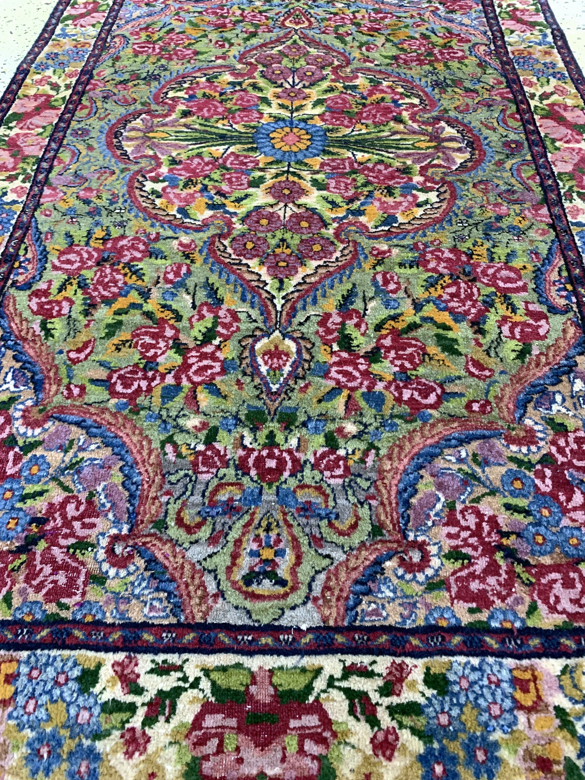 Detail d: Kerman Lawar, Persien, Anfang 20.Jhd, Wolleauf Baumwolle, ca. 151 x 85 cm, EHZ: 2-3