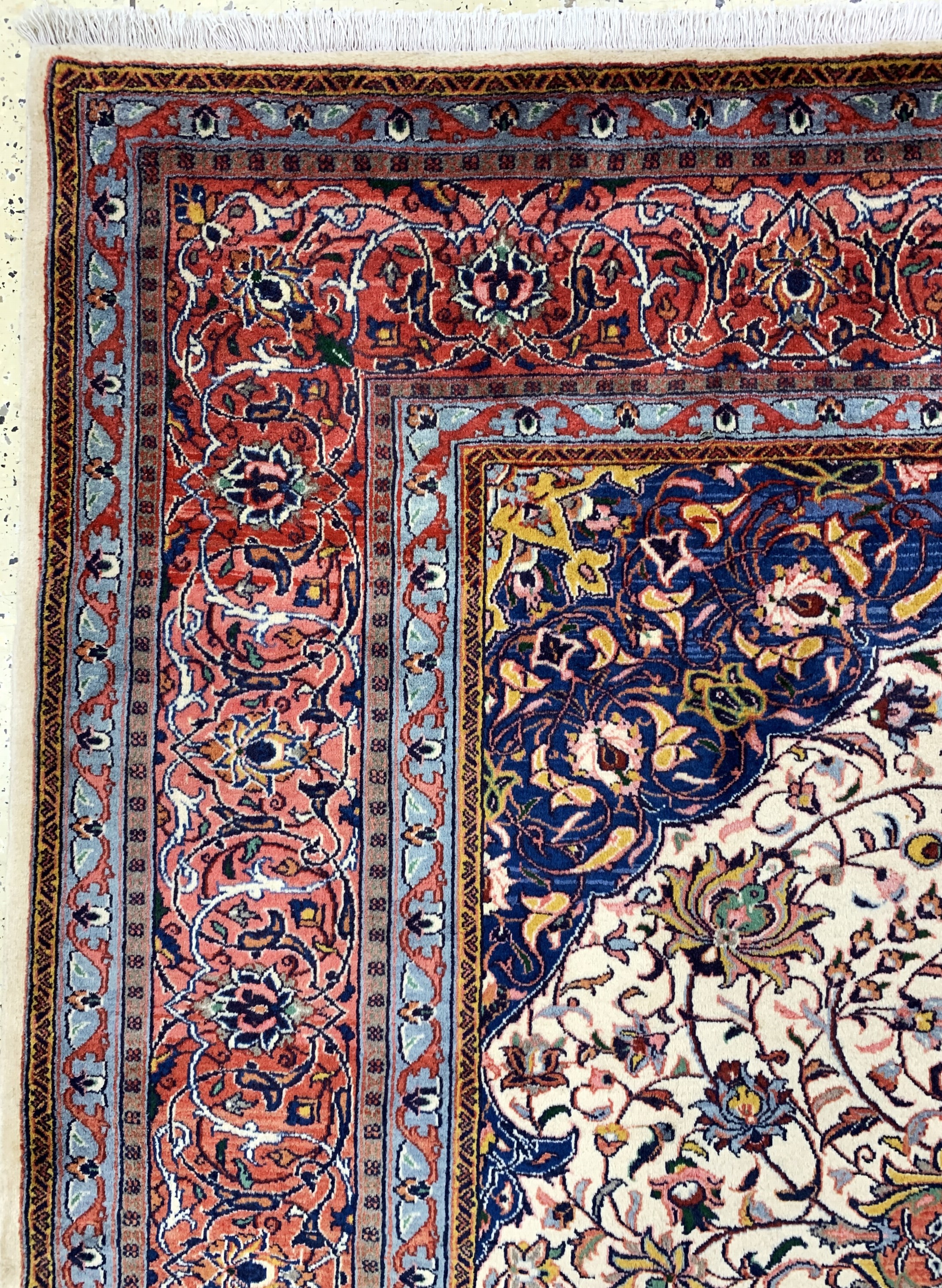 Detail d: Sarogh, Persien, Ende 20.Jhd, Wolle auf Baumwolle, ca. 390 x 300 cm, EHZ: 1-2