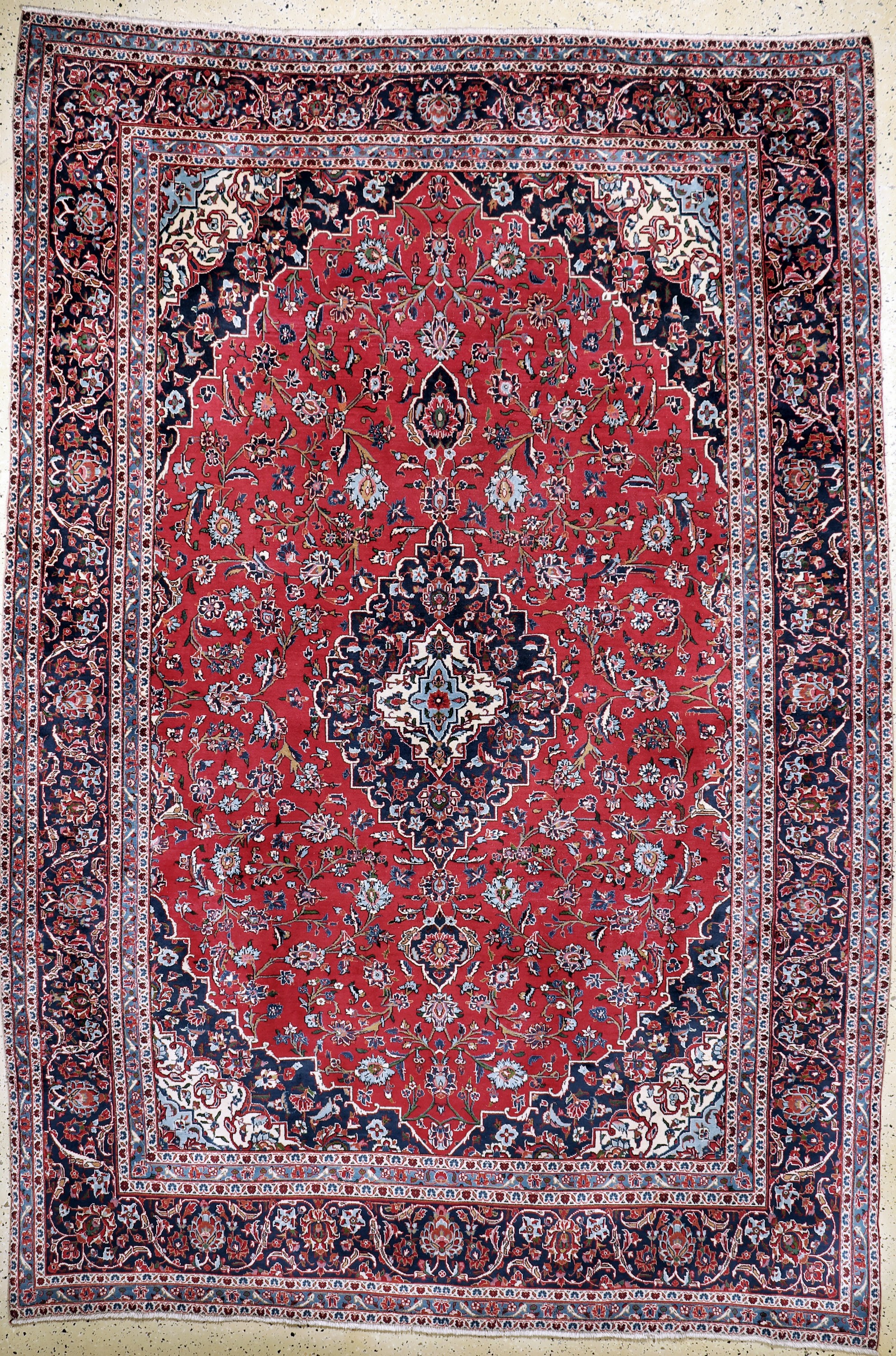 Keschan, Persien, Ende 20.Jhd, Wolle auf Baumwolle, ca. 367 x 250 cm, EHZ: 1-2(kleine Florfehlstelle).