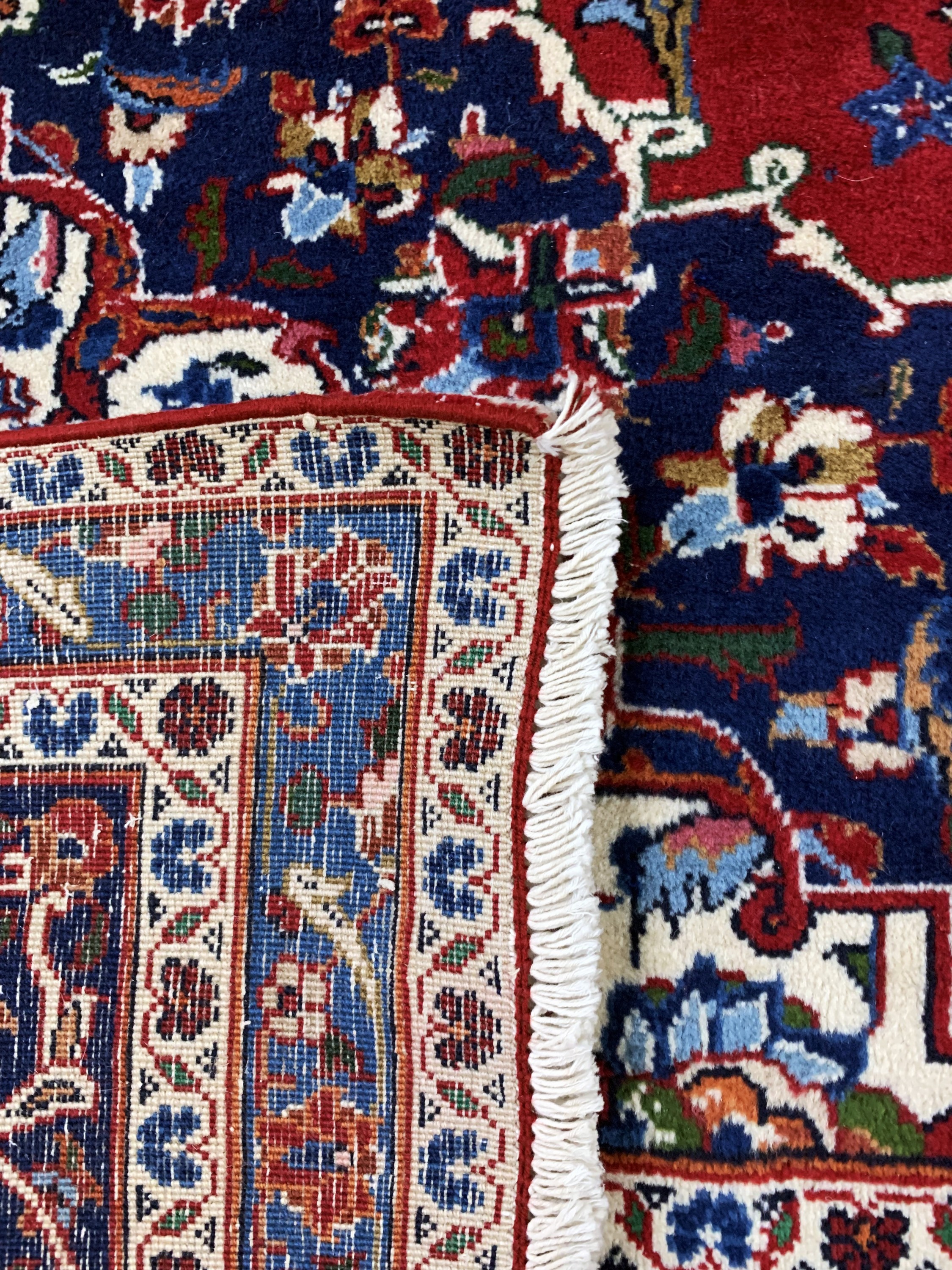 Detail h: Keschan, Persien, Ende 20.Jhd, Wolle auf Baumwolle, ca. 367 x 250 cm, EHZ: 1-2(kleine Florfehlstelle).