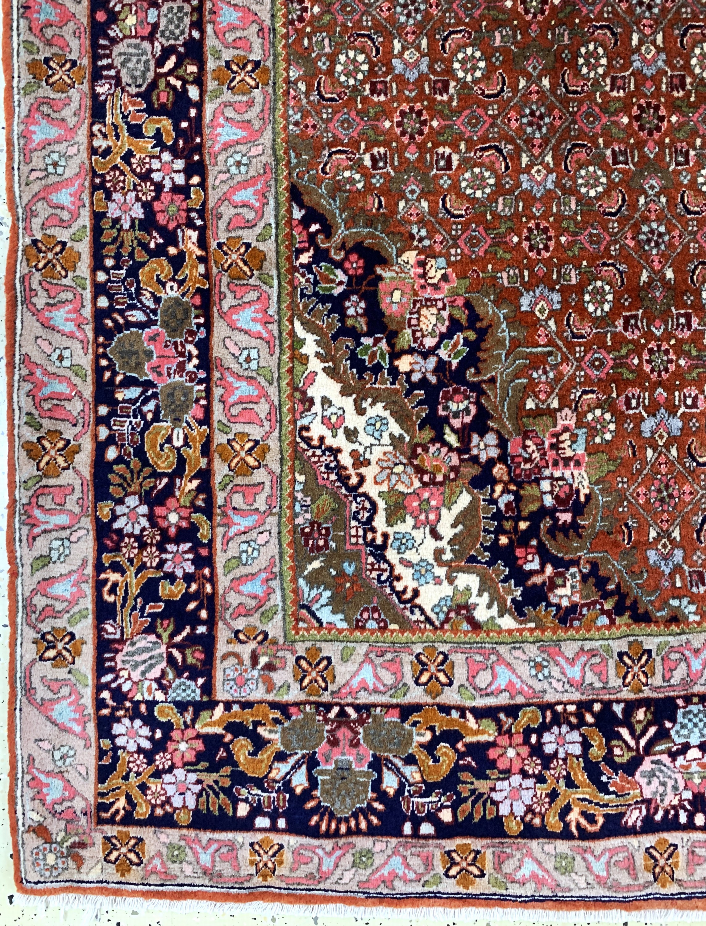 Detail b: Bidjar fein alt, Persien, Mitte 20.Jhd, Wolle auf Baumwolle, ca. 340 x 250 cm, EHZ: 1-2