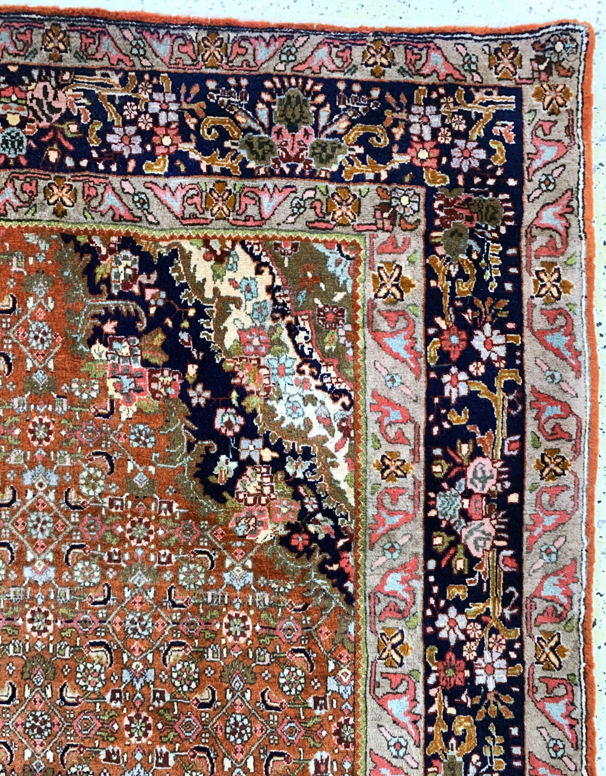 Detail e: Bidjar fein alt, Persien, Mitte 20.Jhd, Wolle auf Baumwolle, ca. 340 x 250 cm, EHZ: 1-2