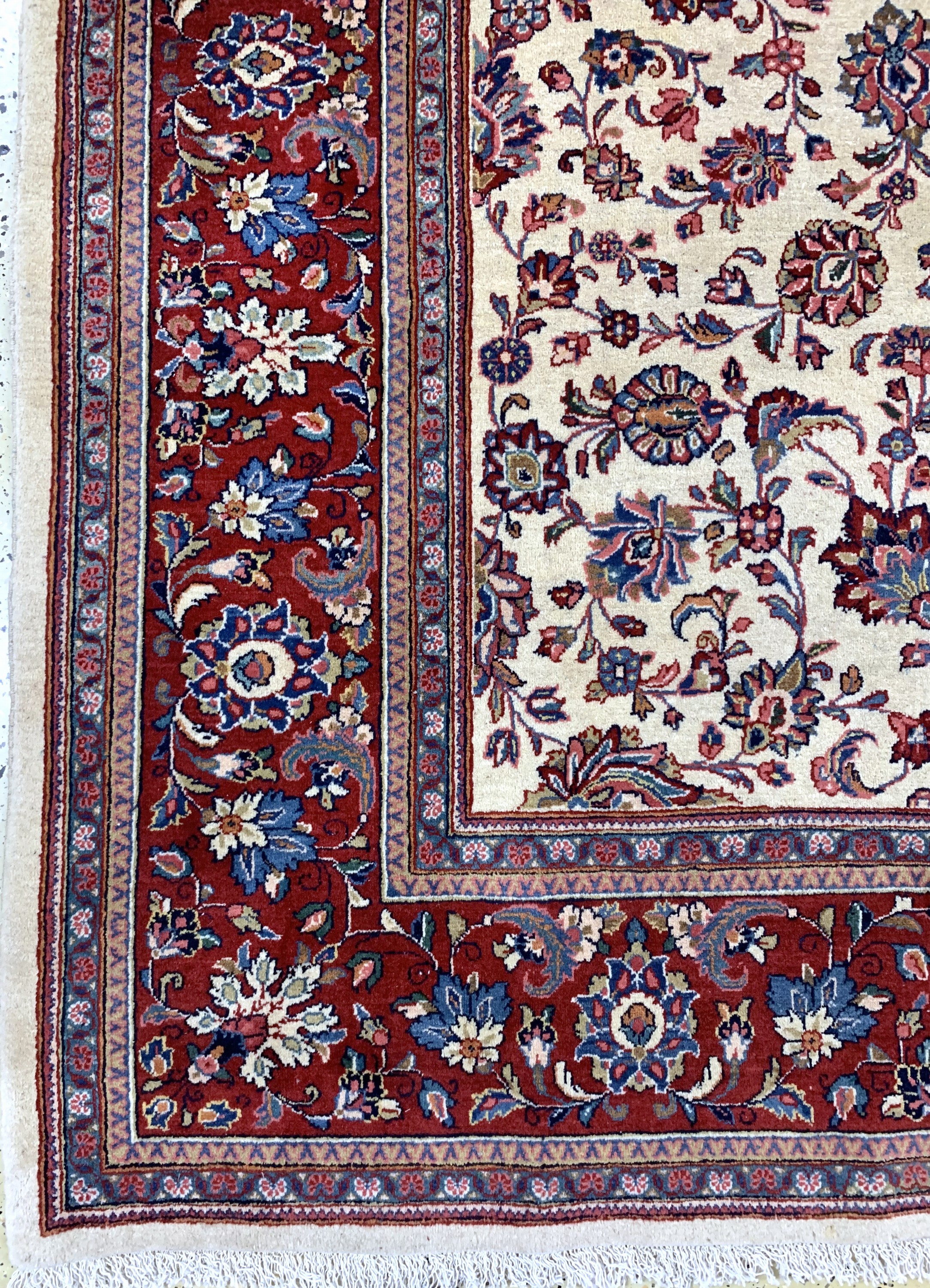 Detail b: Sarogh fein alt, Persien, Mitte 20.Jhd, Wolle auf Baumwolle, ca. 370 x 268 cm, EHZ: 1-2