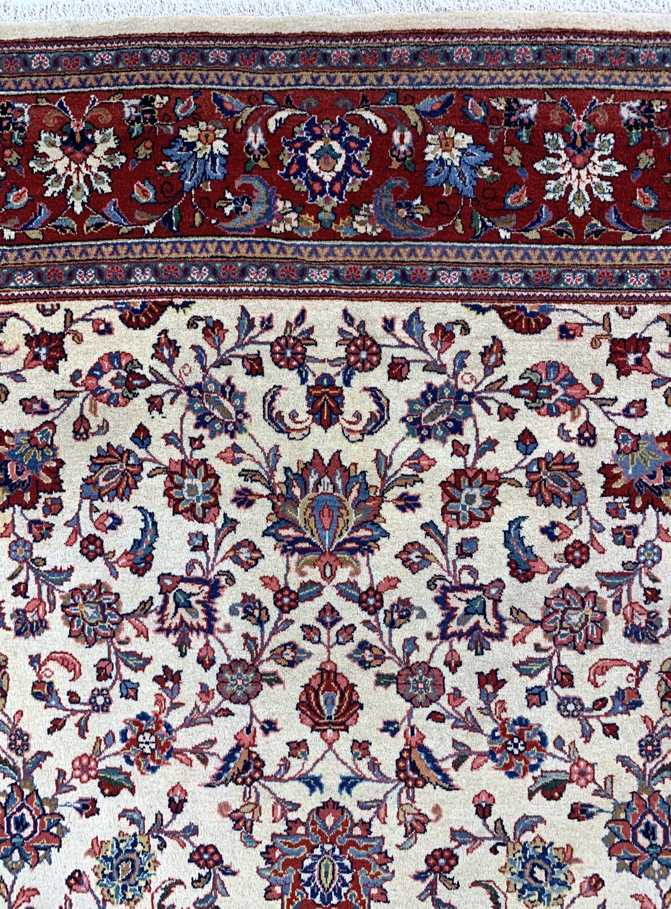 Detail e: Sarogh fein alt, Persien, Mitte 20.Jhd, Wolle auf Baumwolle, ca. 370 x 268 cm, EHZ: 1-2