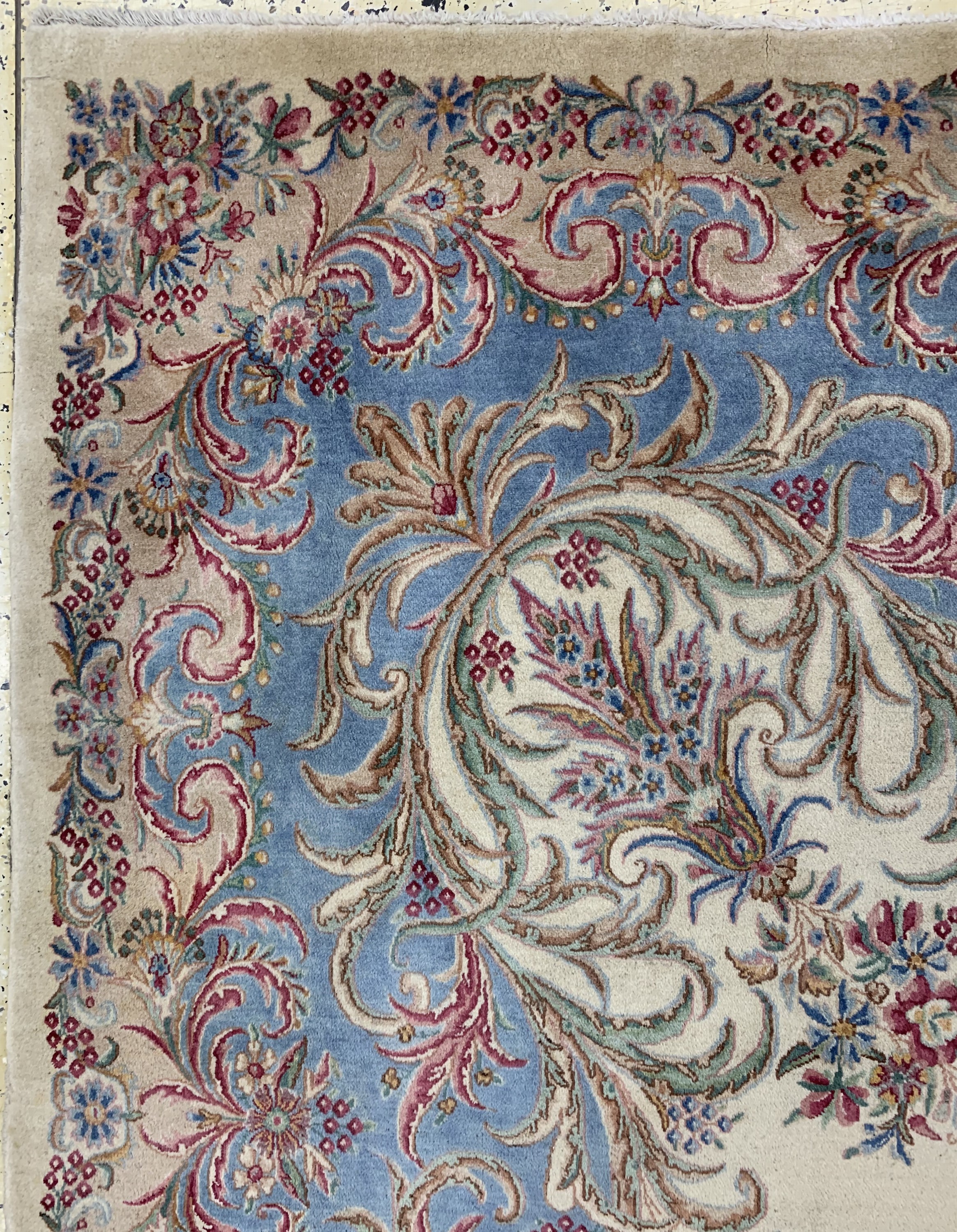 Detail d: Kerman fein Persien, signiert"Ardjomand", Mitte 20.Jhd, Wolle auf Baumwolle, ca. 366 x 276 cm, EHZ: 2