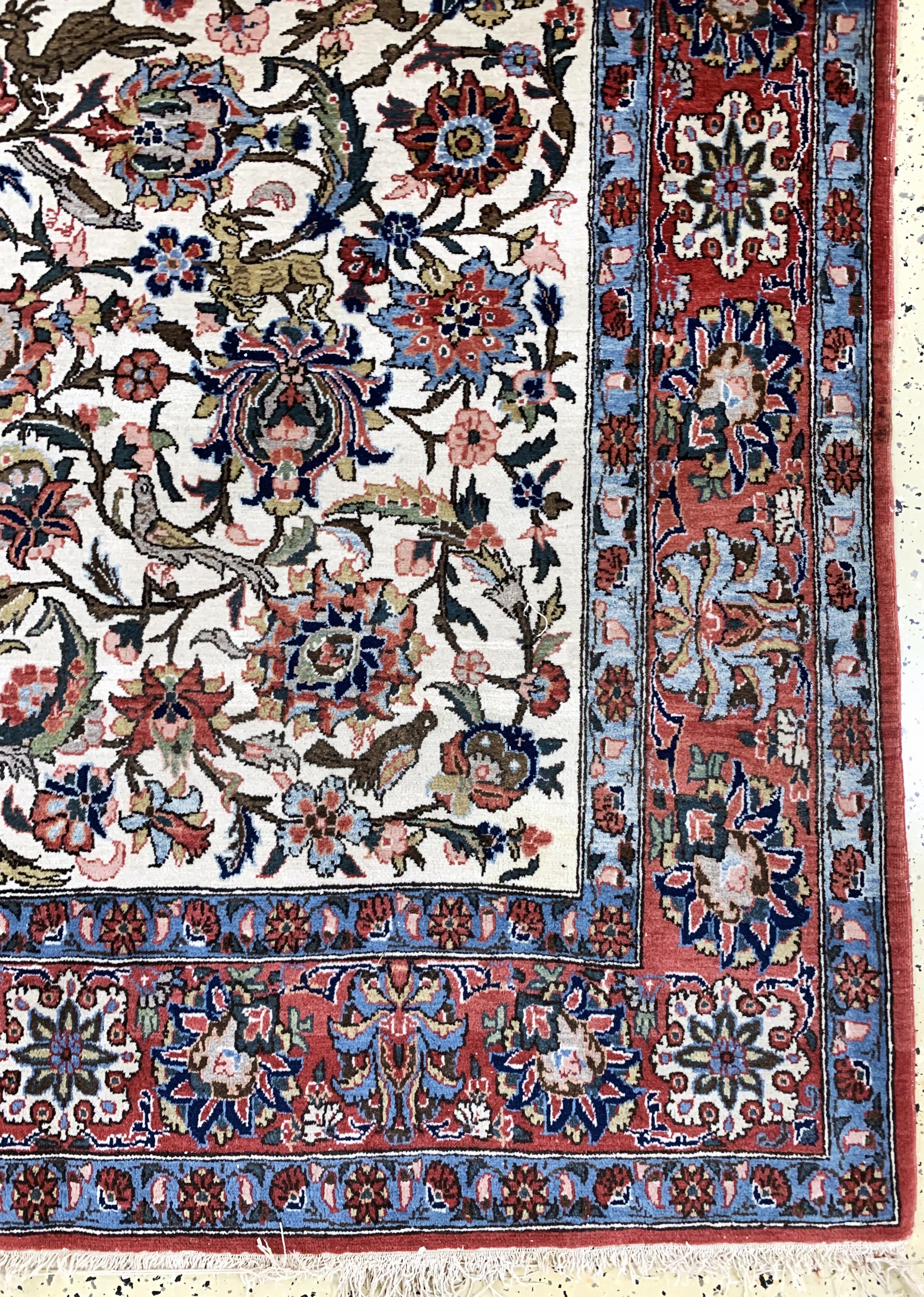 Detail a: Ghom alt, Persien, Mitte 20.Jhd, Wolle auf Baumwolle, ca. 332 x 220 cm, EHZ: 3