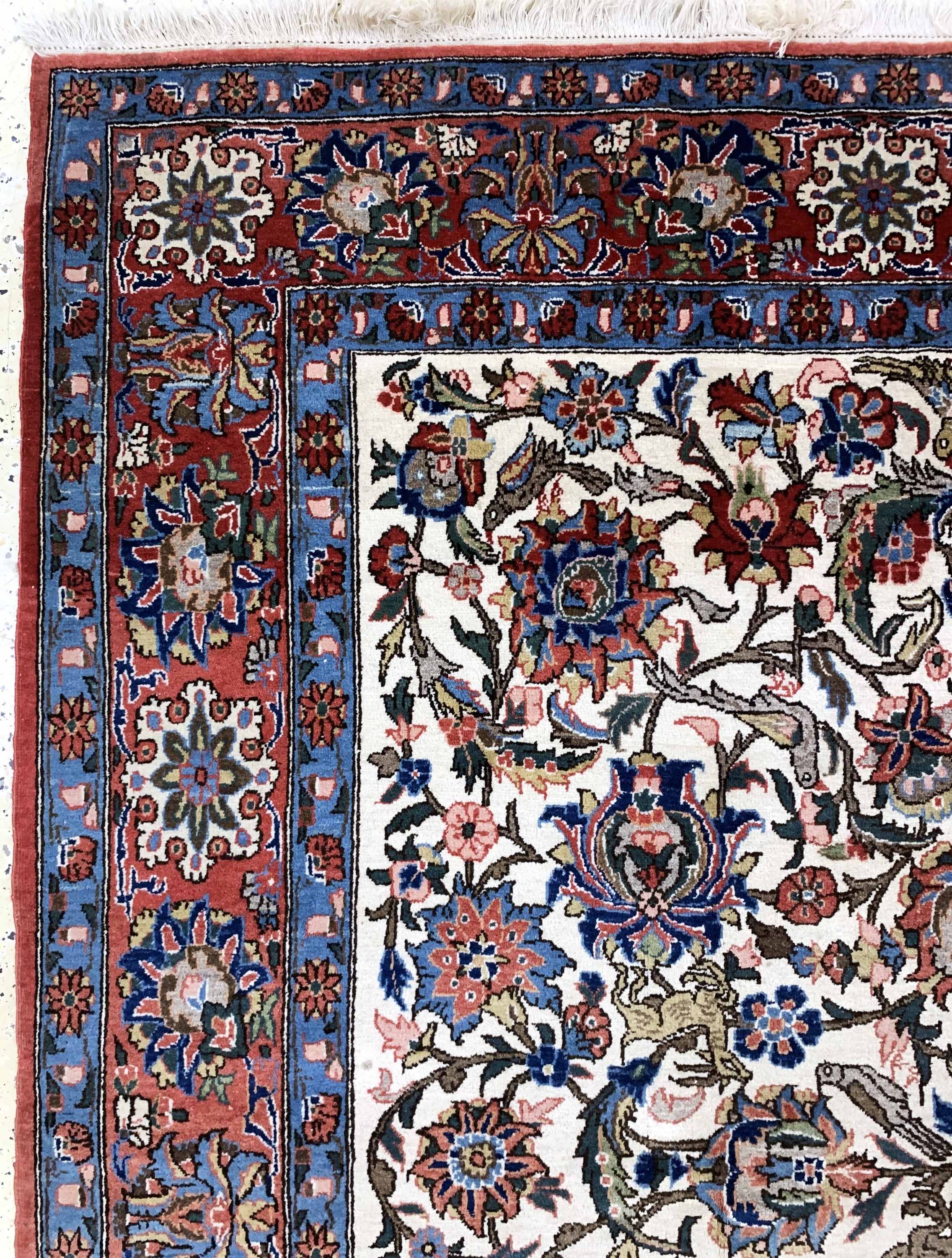 Detail d: Ghom alt, Persien, Mitte 20.Jhd, Wolle auf Baumwolle, ca. 332 x 220 cm, EHZ: 3