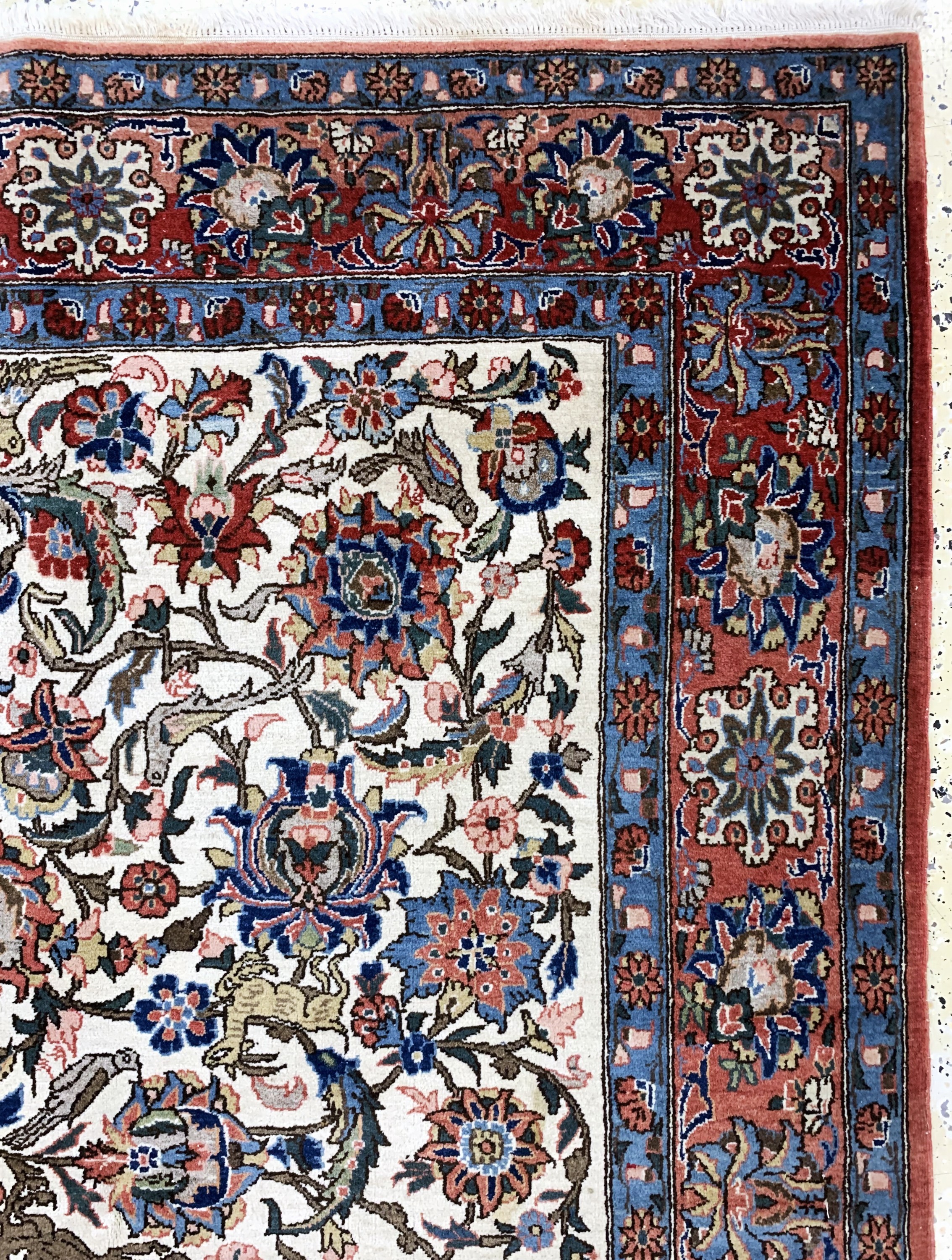 Detail e: Ghom alt, Persien, Mitte 20.Jhd, Wolle auf Baumwolle, ca. 332 x 220 cm, EHZ: 3