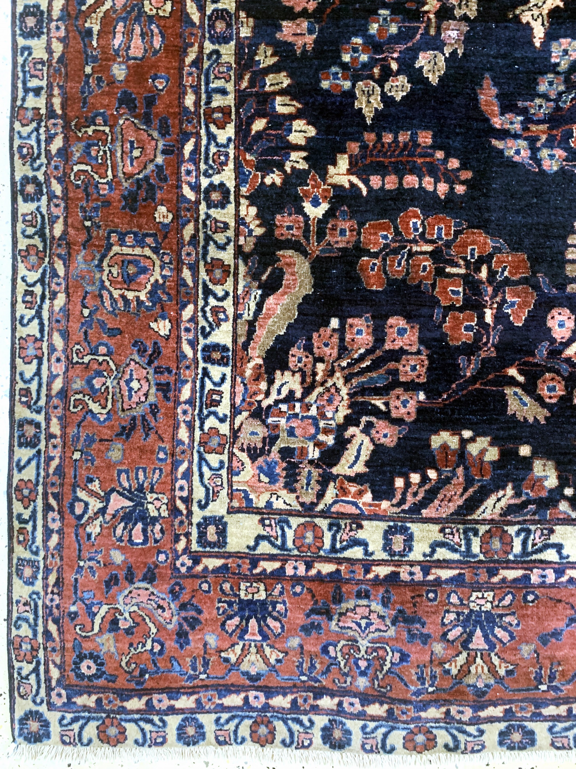 Detail b: Us Re-Import Sarogh antik, Persien, um 1900, Wolle auf Baumwolle, ca. 330 x 215 cm, EHZ: 3