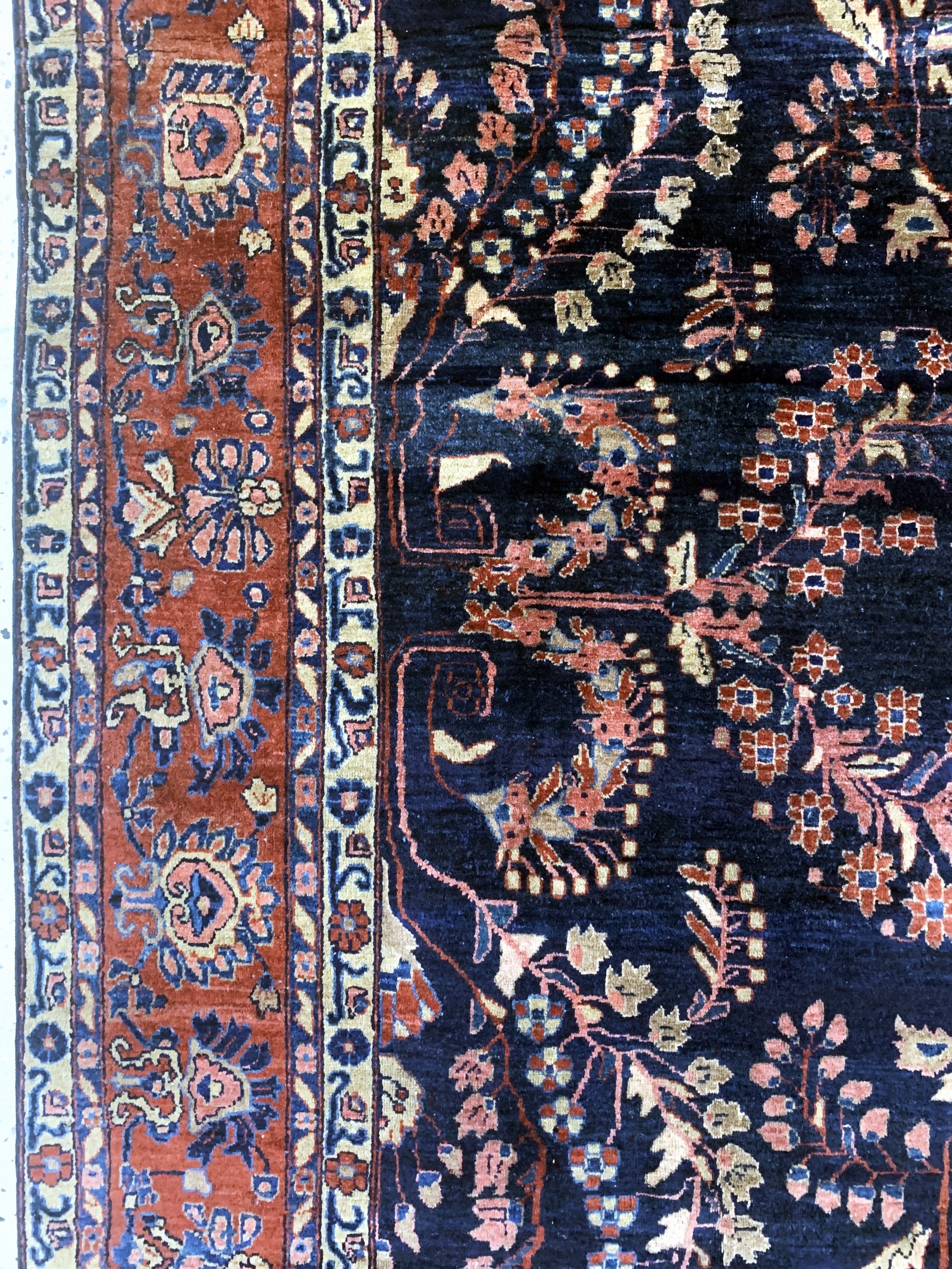Detail c: Us Re-Import Sarogh antik, Persien, um 1900, Wolle auf Baumwolle, ca. 330 x 215 cm, EHZ: 3