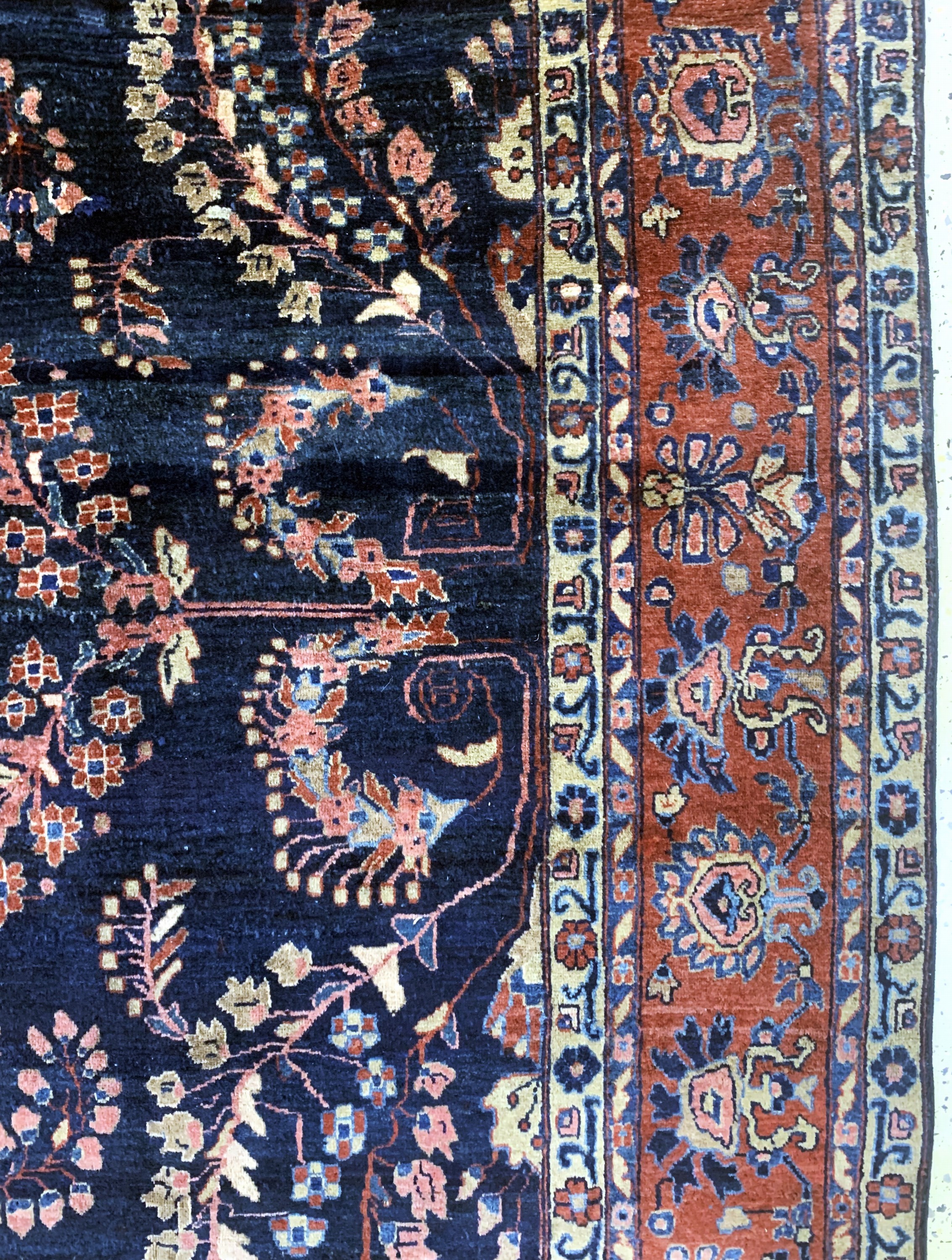 Detail d: Us Re-Import Sarogh antik, Persien, um 1900, Wolle auf Baumwolle, ca. 330 x 215 cm, EHZ: 3